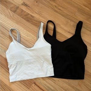 Lululemon Align tanks 2 pieces black and white sz 2